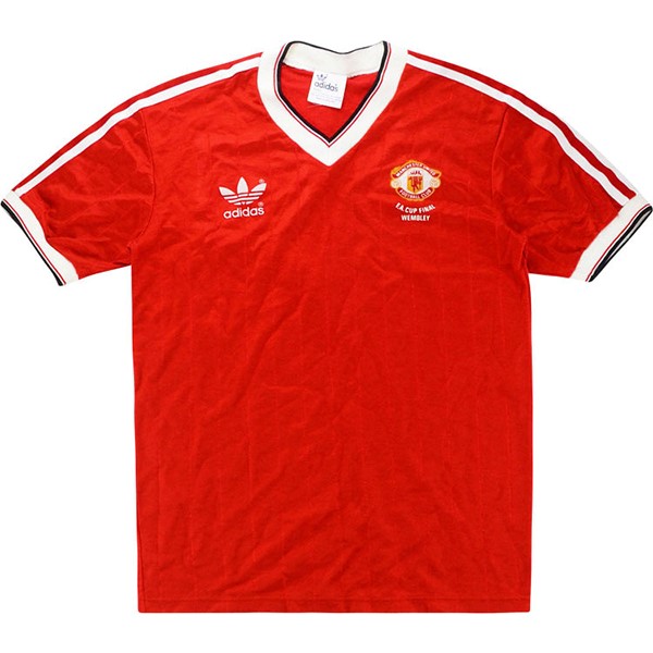 Tailandia Camiseta Manchester United 1ª Kit Retro 1983 Rojo